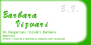 barbara vizvari business card