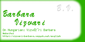 barbara vizvari business card